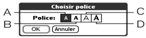 PALMOME TREO 650 - Modification de la police de l'écran - 1