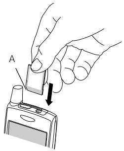 PALMOME TREO 650 - Insertion et retrait de cartes d'extension - 7