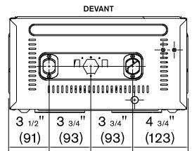 PROTANKLESS 635ES - Dimensions et dégagement minimal lors de l'installation - 1