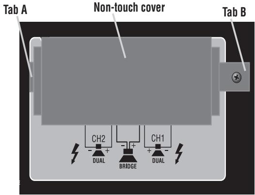 Tab A Non-touch cover Tab B CH2 + - DUAL BRIDGE CH1 + - DUAL