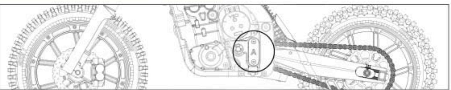VENOM VMX450 - Position du bras oscillant - 1