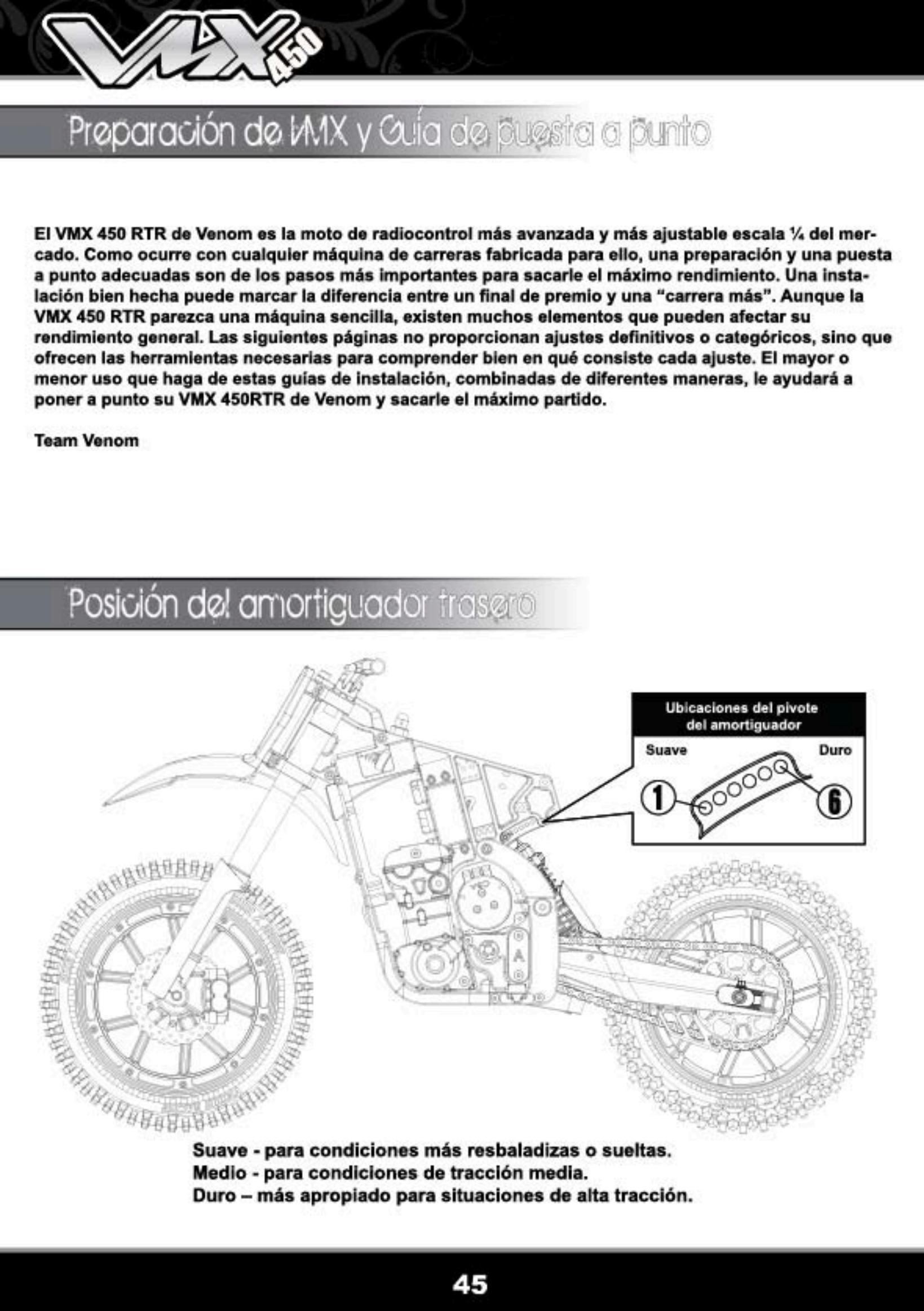 VENOM VMX450 - B - Butée à l'envers Remonté - 2