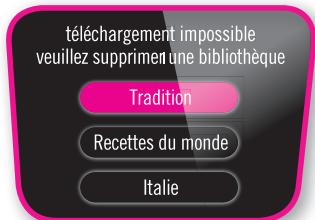 MOULINEX COOKEO USB CE702100 - EFFACEMENT D'UNE BIBLIOTHEQUE : - 1