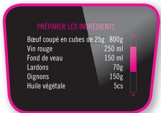 MOULINEX COOKEO USB CE702100 - MENU RECETTES : - 12