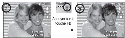 SAMSUNG M100 - Configuration de la fonction d'enregistrement à l'aide des touches de l'appareil photo - 2
