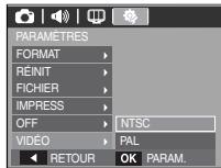 SAMSUNG M100 - Sélection d'un type de sortie vidéo - 1