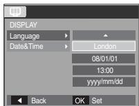 SAMSUNG M100 - Paramétrage de la date, de l'heure et du type de date - 1