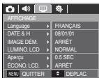 SAMSUNG M100 - Comment utiliser le menu - 5