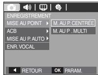 SAMSUNG M100 - Zone de mise au point - 1