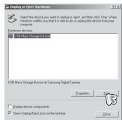SAMSUNG M100 - Retrait du disque amovible - 1