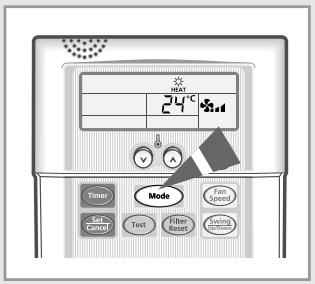 SAMSUNG MWR-TH00 - Comment chauffer la pièce (sauf les modèles de refroidissement unique) - 2
