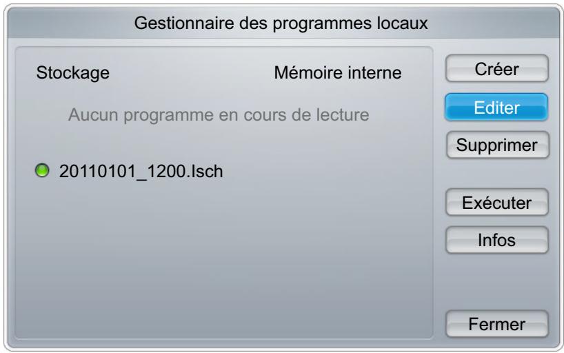 SAMSUNG DE40A - Modification d'un Programme local - 3