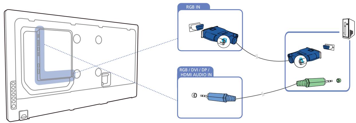 RGB IN RGB / DVI / DP / HDMI AUDIO IN
