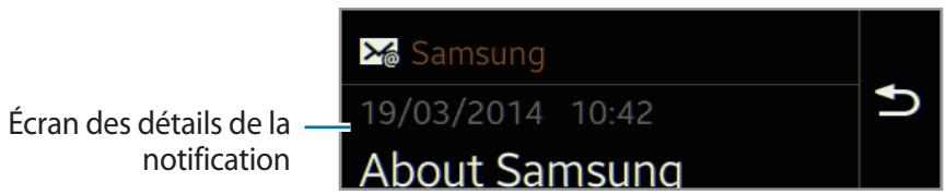 SAMSUNG GEAR FIT - Sélectionnez une notification pour en afficher les détails. - 1
