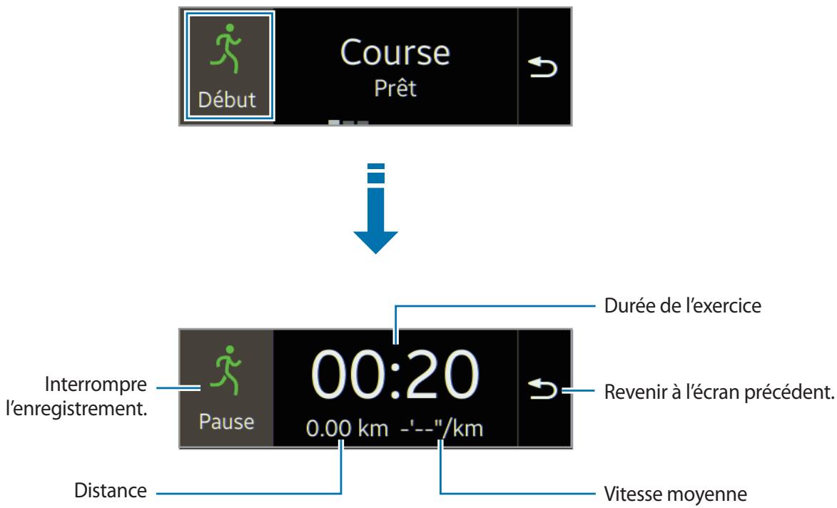 SAMSUNG GEAR FIT - Appuyez sur Début pour démarrer le suivi de votre activité physique. - 1