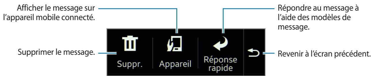 SAMSUNG GEAR FIT - Dans la fenêtre détaillée de la notification, faites défiler l'écran vers le bas pour utiliser des fonctions supplémentaires. - 1