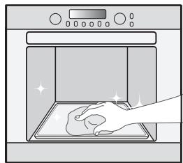 SAMSUNG CQ138T-ST - Appuyez sur le bouton STEAM CLEAN (NETTOYAGE VAPEUR).Le four démarre automatique. - 8