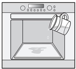 SAMSUNG CQ138T-ST - Appuyez sur le bouton STEAM CLEAN (NETTOYAGE VAPEUR).Le four démarre automatique. - 1