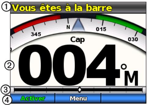 GARMIN GHP 10 - A propos de l'écran Cap - 1