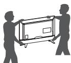 LG 32LH500D, 43LH500T - Lifting and moving the TV - 3