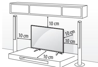 LG 32LH500D, 43LH500T - Mounting on a table - 1