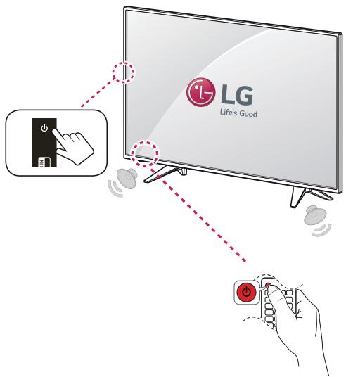 LG 32LH500D,  43LH500T - Apagar o encender el televisor - 1