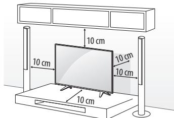 LG 32LH500D, 43LH500T - Montagem numa mesa - 1