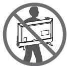 LG 32LH500D, 43LH500T - Lifting and moving the TV - 1