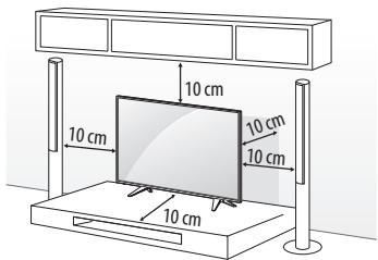 LG 32LH500D,  43LH500T - Installation sur une table - 1