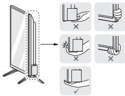 LG 32LH500D, 43LH500T - Lifting and moving the TV - 2