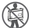 LG 32LH500D, 43LH500T - Anheben und bewegen des TV-Gerätes - 1