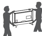 LG 32LH500D, 43LH500T - Anheben und bewegen des TV-Gerätes - 3