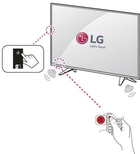 LG 32LH500D, 43LH500T - De TV in- of uitschakelen - 1