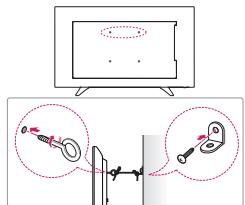 LG 32LH500D,  43LH500T - Fixation fiable de la TV au mur - 1