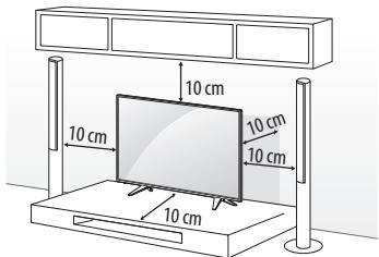 LG 32LH500D,  43LH500T - Montaje en una mesa - 1