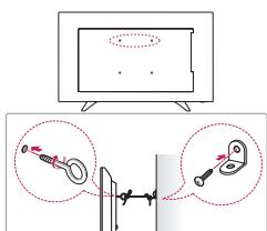 LG 32LH500D, 43LH500T - DeTV aan een muur bevestigen - 1