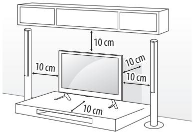 LG 32LH510B - Montage auf einem Tisch - 1