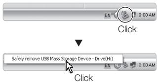 SAMSUNG VLUU WB550 - Disconnecting safely (for Windows XP) - 1