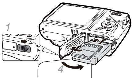 SAMSUNG VLUU WB550 - Akku und Speicherkarte einsetzen - 1