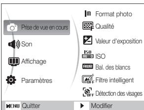 SAMSUNG PL211 - Exemple : sélection de l'option de balance des blancs en mode - 2