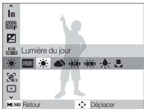 SAMSUNG ST30 - Ex.: sélection de l'option de balance des blancs en mode - 4
