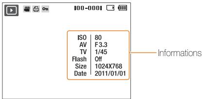 SAMSUNG ST30 - Appuyez sur [4] ou sur [6] pour parcourir les fichiers. - 2