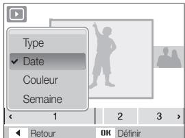 SAMSUNG ST30 - Visionner des fichiers par catégorie dans l'Album intelligent - 1