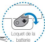SAMSUNG WB150F - Retrait de la batterie et de la carte mémoire - 2
