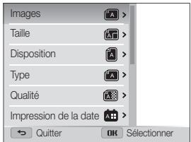 SAMSUNG WB150F - Configuration des réglages d'impression - 1