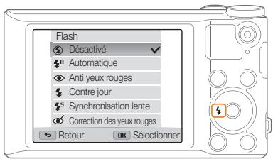 SAMSUNG WB150F - En mode Prise de vue, appuyez sur [↓]. - 1