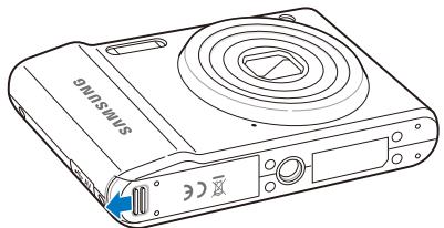 SAMSUNG ES90 - Insertion de la batterie et de la carte mémoire - 1