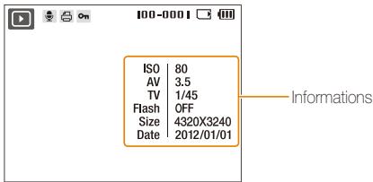 ISO | 80 AV | 3.5 TV | 1/45 Flash OFF Size | 4320X3240 Date | 2012/01/01 Informations