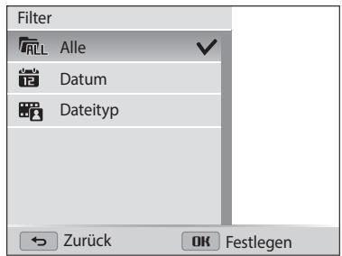 SAMSUNG WB2100 - Anzeigen von Dateien nach Kategorie - 1