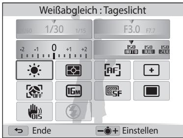SAMSUNG WB2100 - Beispiel: Auswahl einer Weißabgleichsoption im Programmmodus: - 3